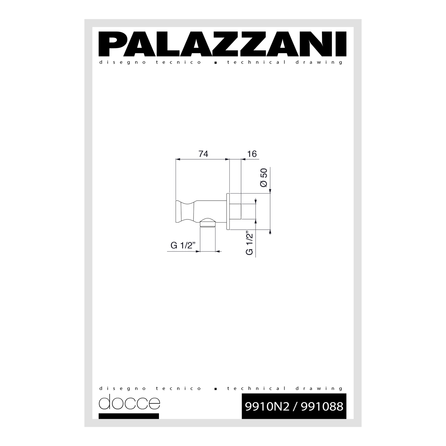 Crochet mural rond avec distribution d'eau 991088