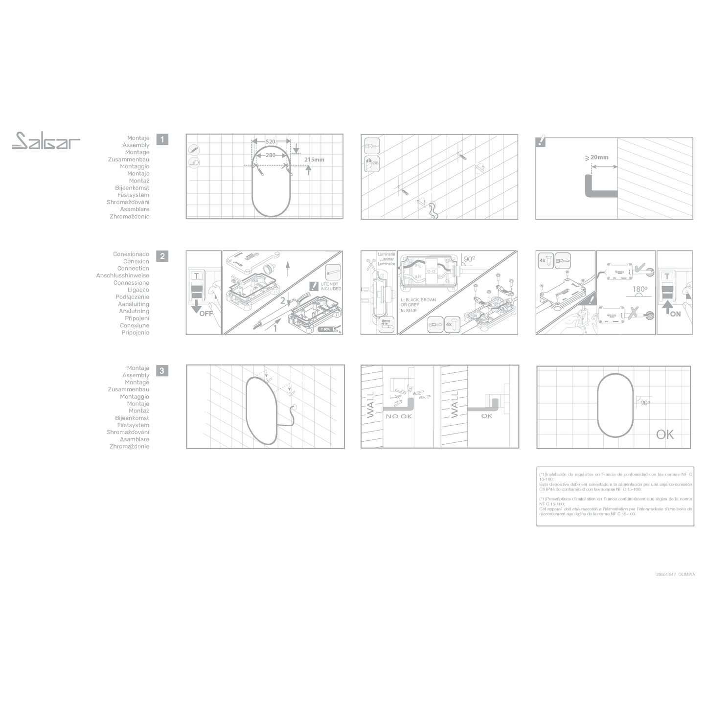 Miroir Olimpia blanc mat