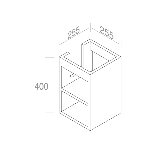 Vanity cabinet Acquafredda C392 Matte grey