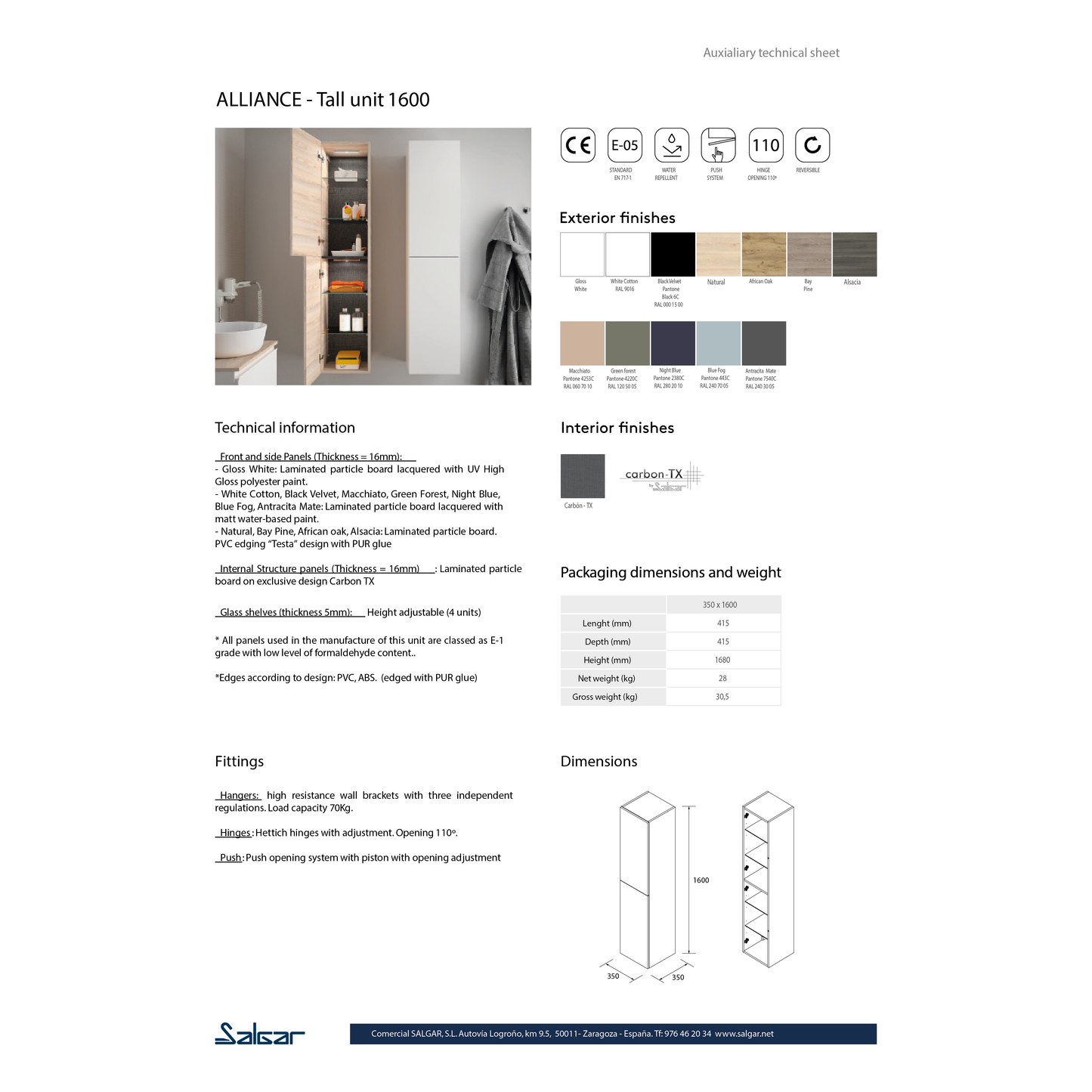 Linen cabinet alliance Sienna Oak