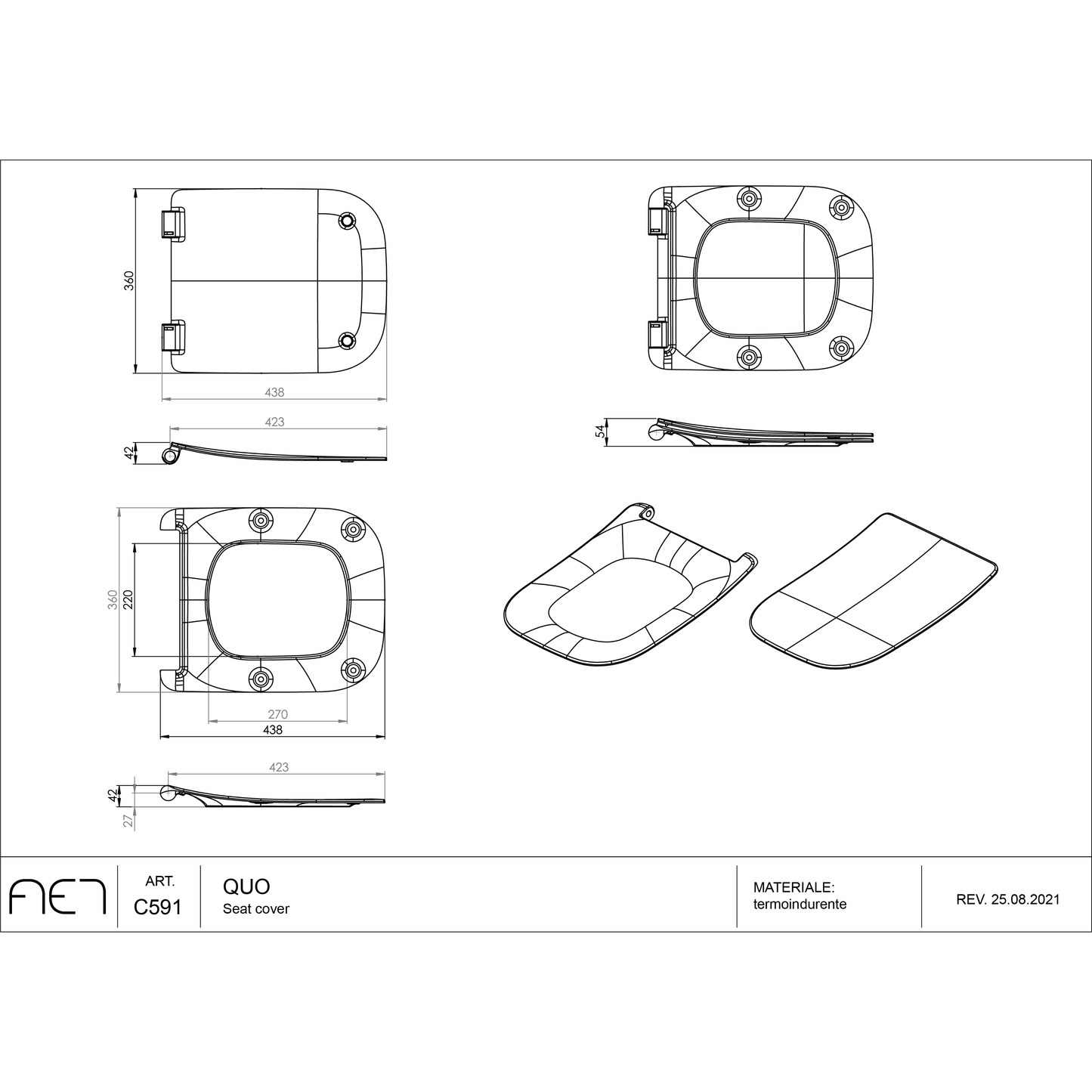 Toilet seat QUO C591R