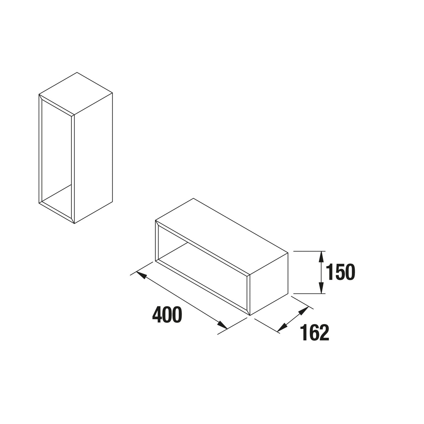 Unité de rangement murale Alliance 16 pouces (400) Tx