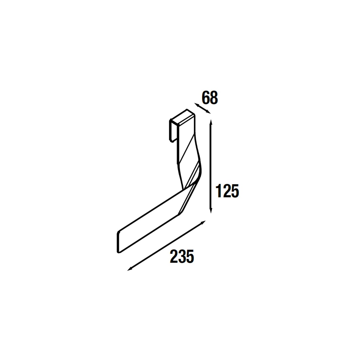 Towel bar Jazz single