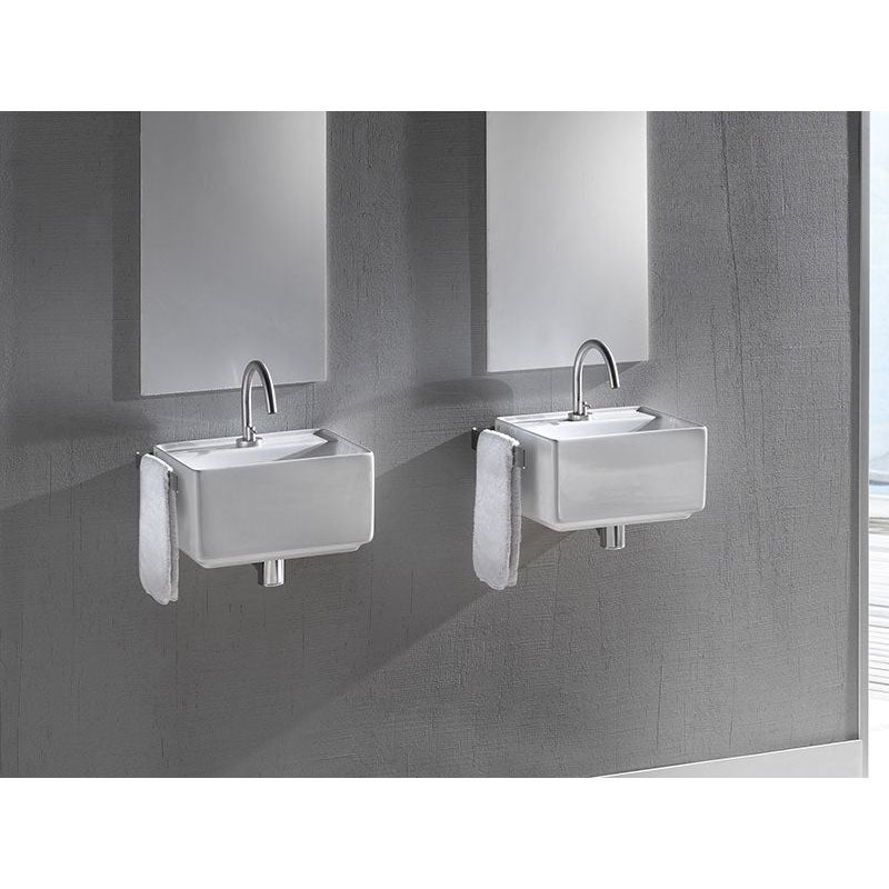 Towel bar single stainless steel 180mm