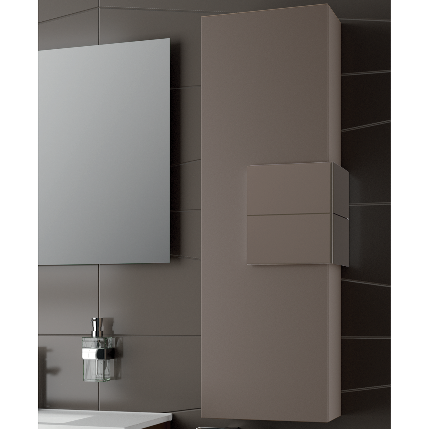 Armoire à linge Cronos moka 21957