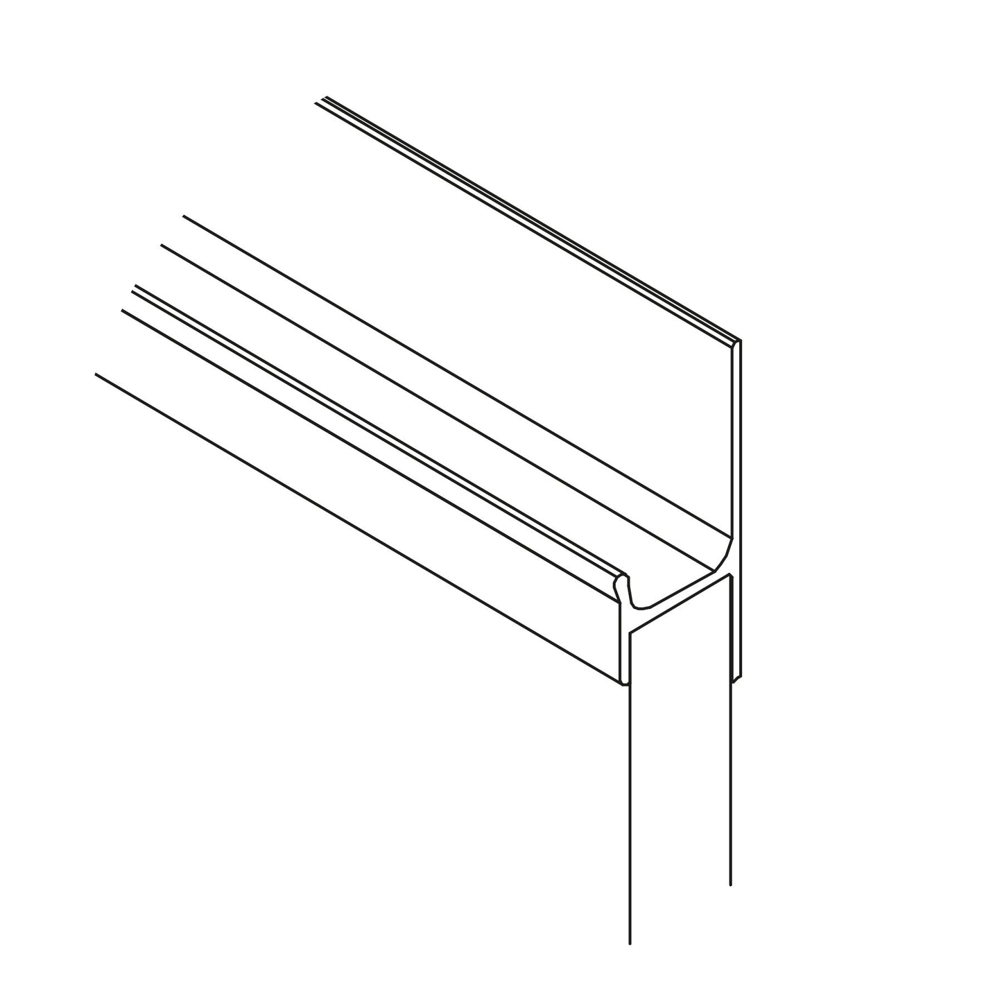 Poignée Spirit 600 mm Noir mat