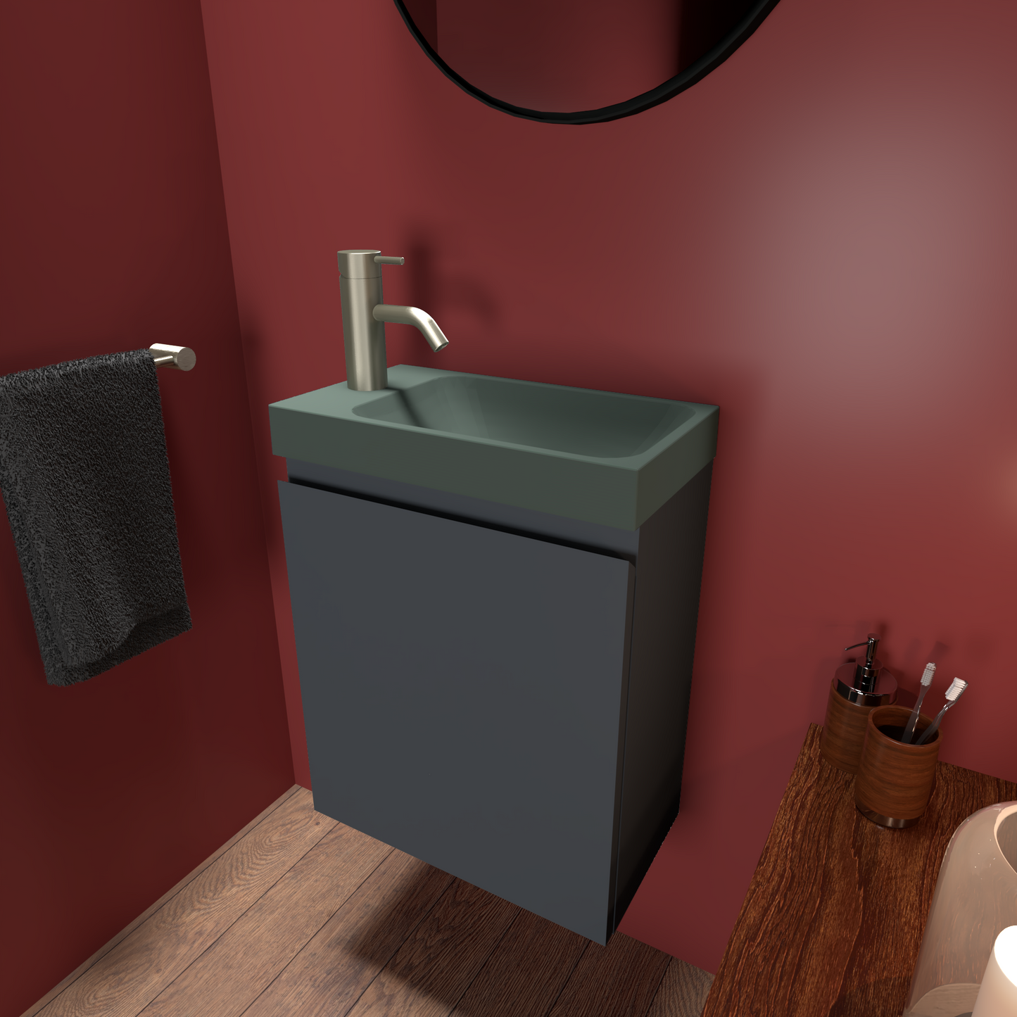 Vanity 18 inches (450) THEO PETITE Grigio Bromo