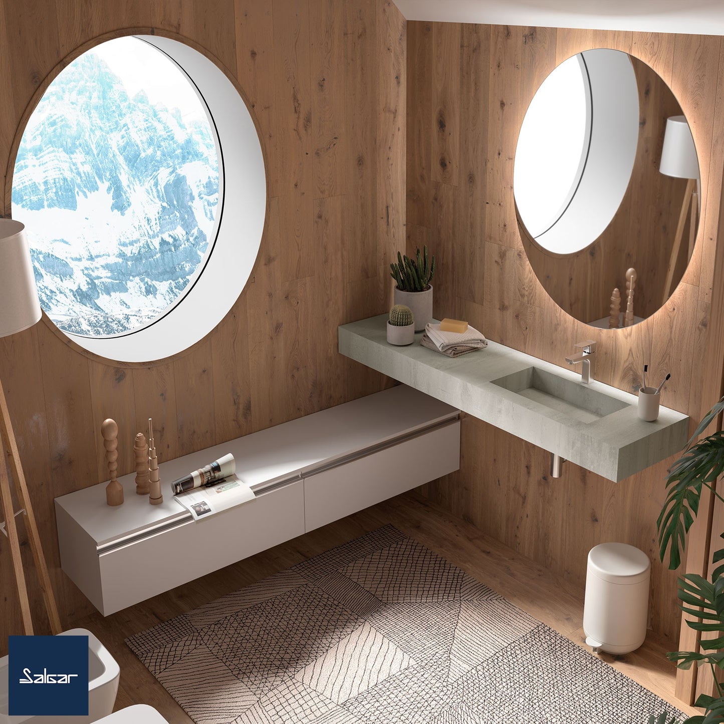 Vasque intégrée Compakt SINGLE Béton