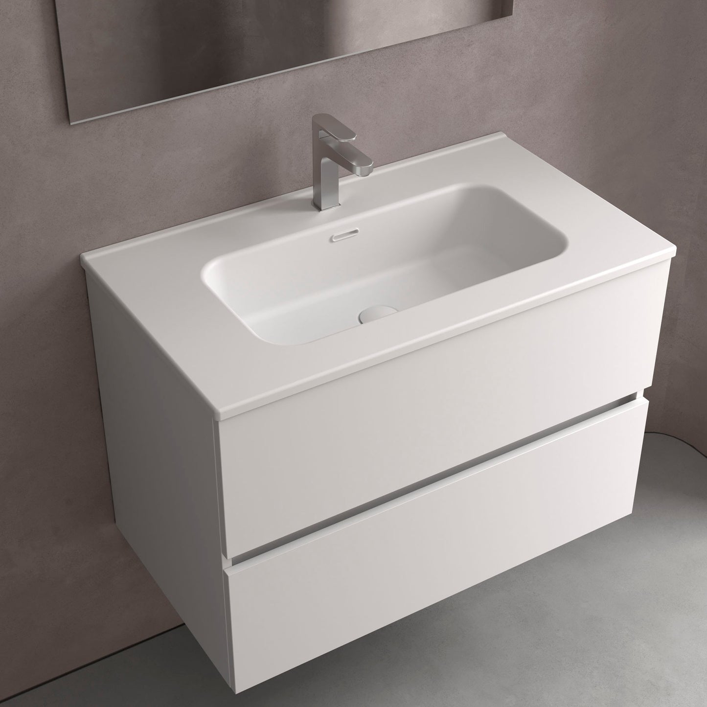 Countertop with integrated washbasin Porcelain Constanza