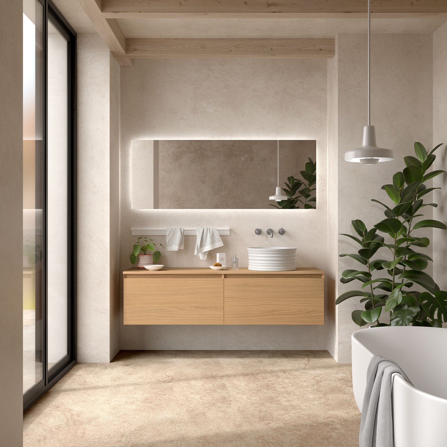 Vanité MARA 1 tiroir Chêne Européen **Commande spéciale**