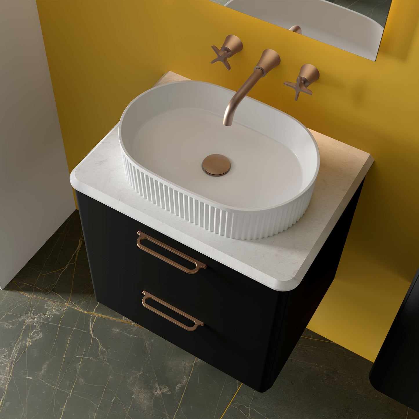 Vessel Porcelain Venice matte white
