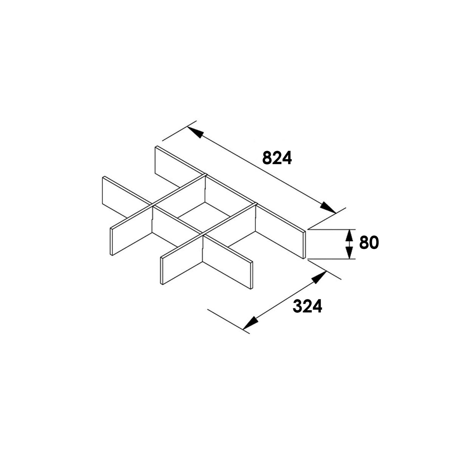 Organisateur de tiroir pour vanité de 36 pouces (900)
