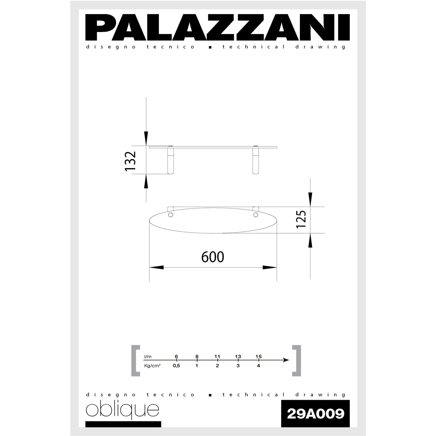 Glass shelf Oblique 29A009