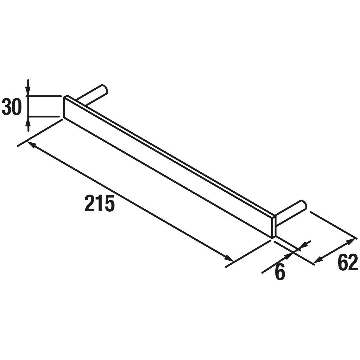 Porte-serviettes Coquetta Fusion 250mm Chromé