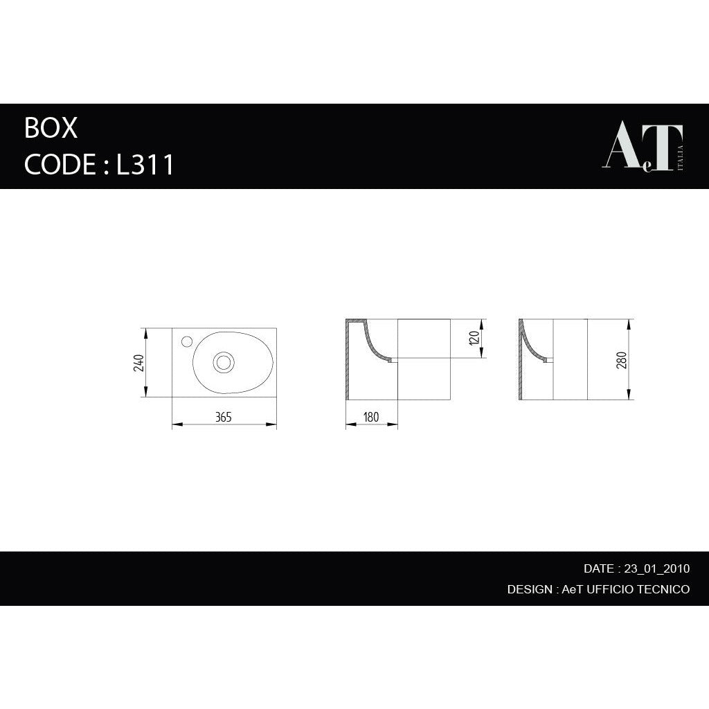 Porcelain Sink IDEA BOX L311