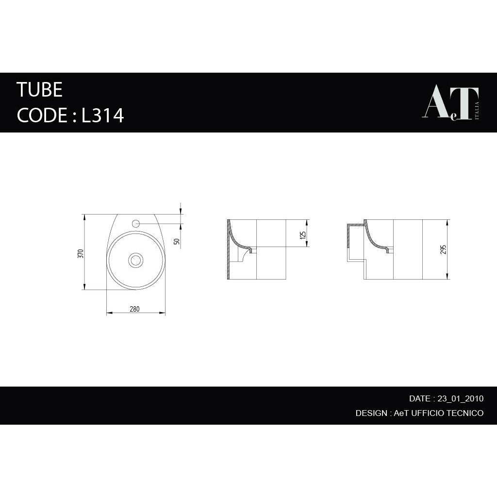 Porcelain Sink IDEA TUBE L314