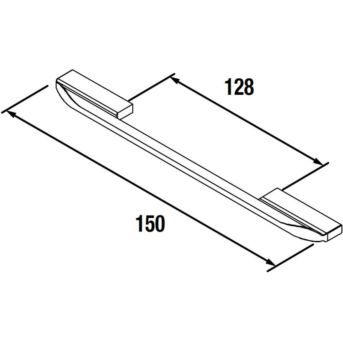Handle Fussion 150mm Matte White