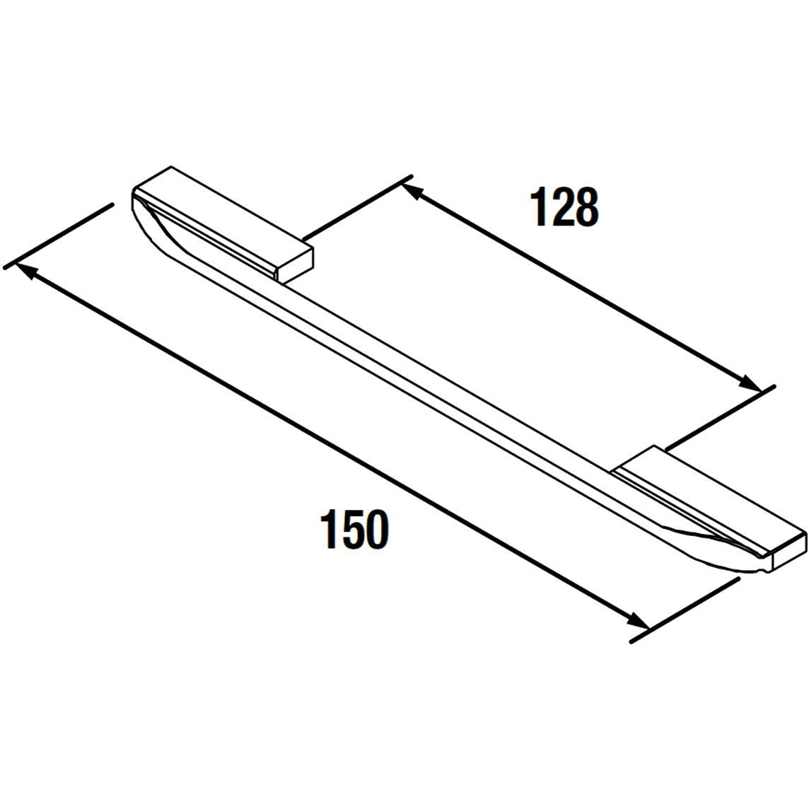 Handle Fussion 150mm Matte black