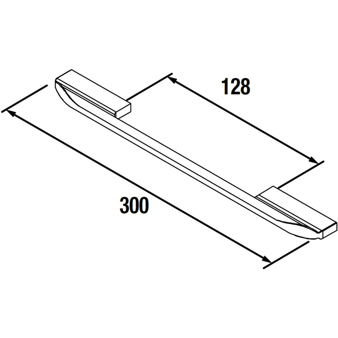 Poignée Fusion 300mm Chrome