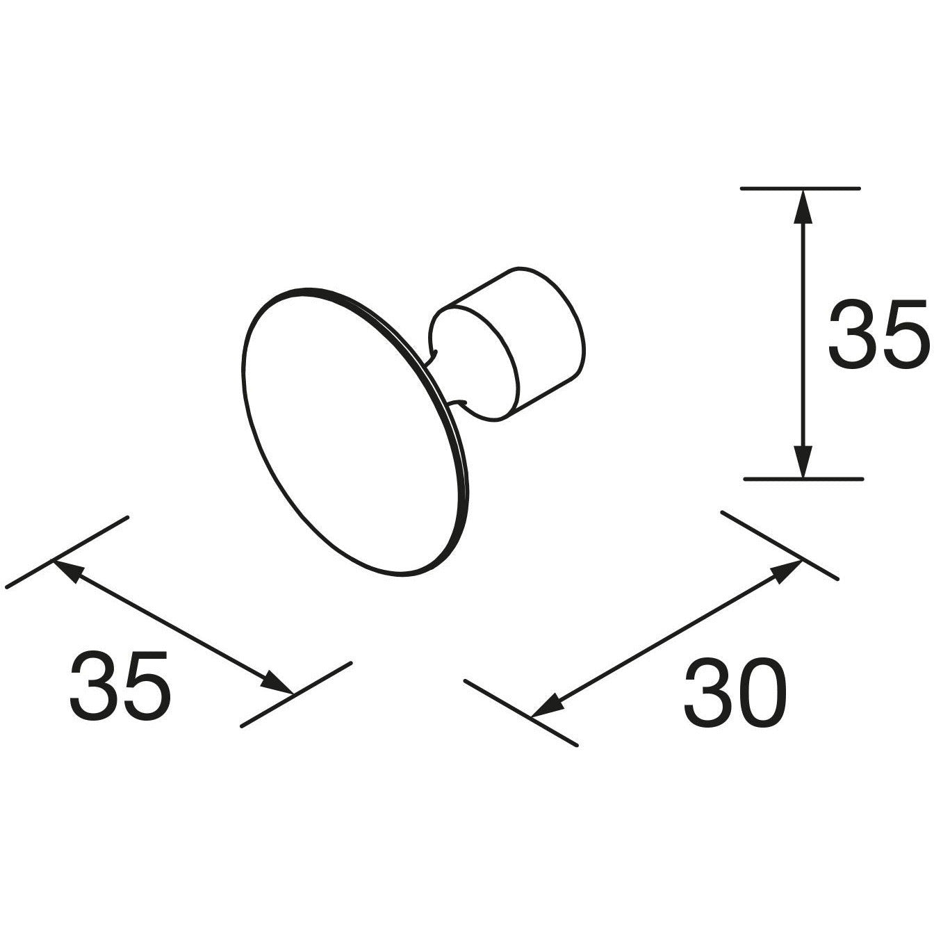 Poignée style 35 Noir mat