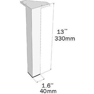Pieds Fusion 330mm Chromé OPT23899