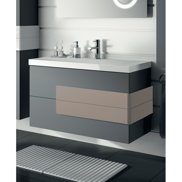 Vanity only Cronos 1000mm 2 drawers Matte grey 21953