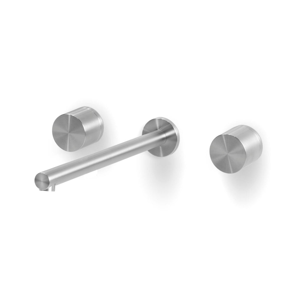 Lavabo wall mounted trim faucet 3 holes Puro Up stainless steel PUP292