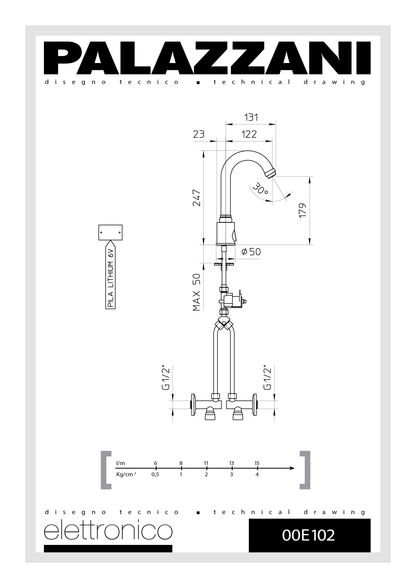 Robinet de lavabo avec capteur électronique automatique 00E102