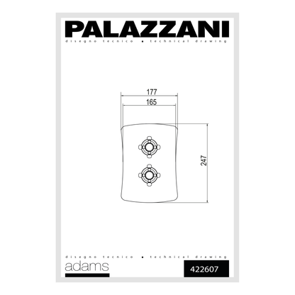 Finition pour robinet de douche thermostatique Adams 1/2/3 fonctions 422607
