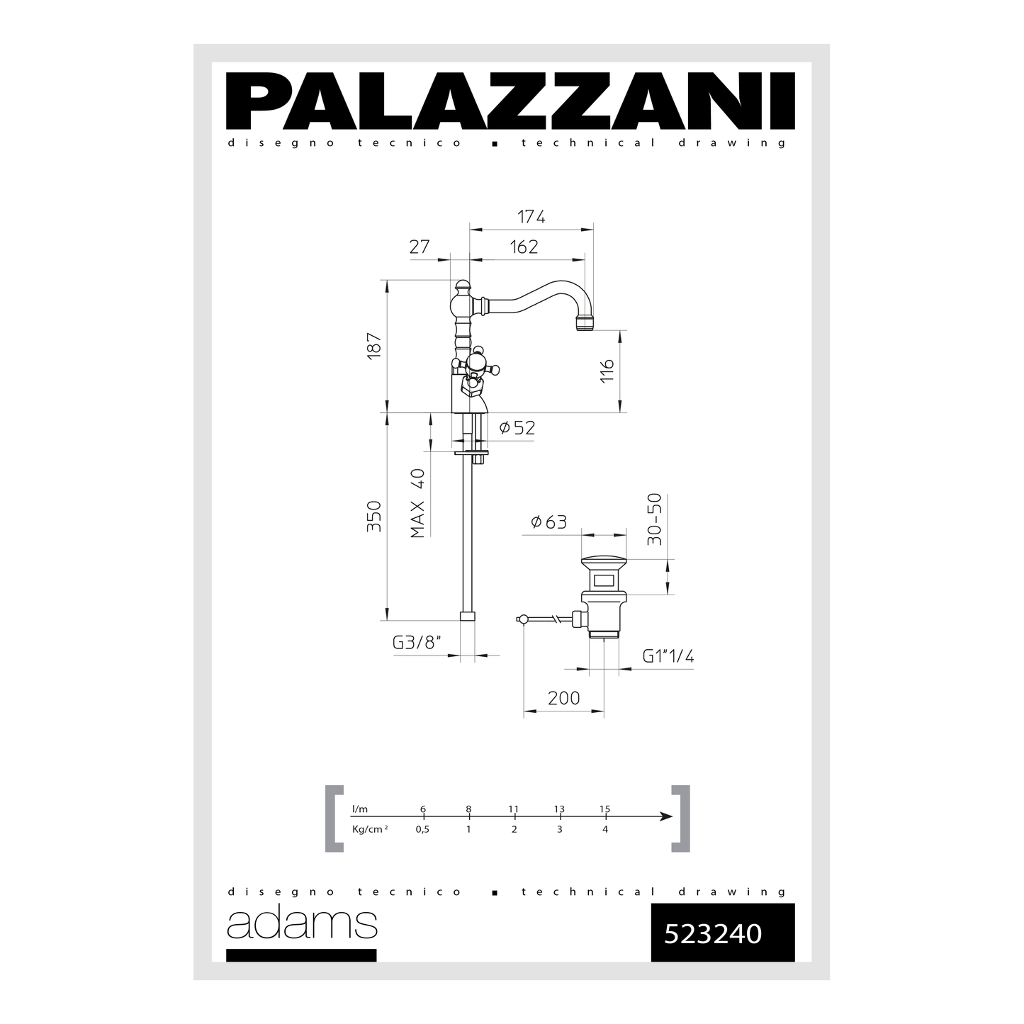 Lavabo faucet Adams 523240