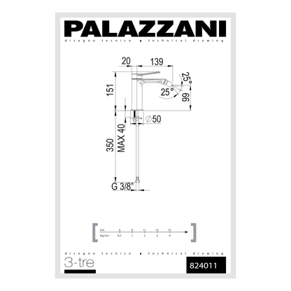 Bidet faucet single hole 3TRE 824011
