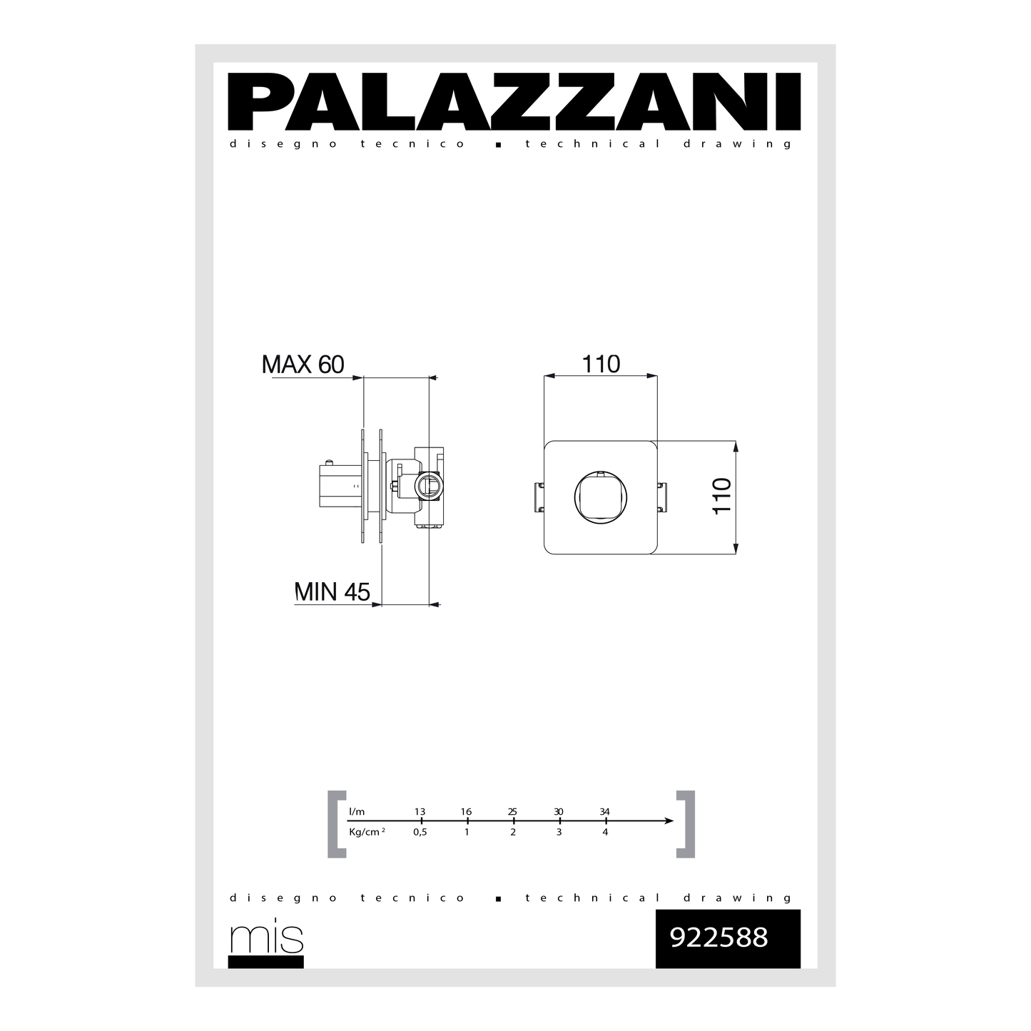 Shower trim thermostatic MIS 922588