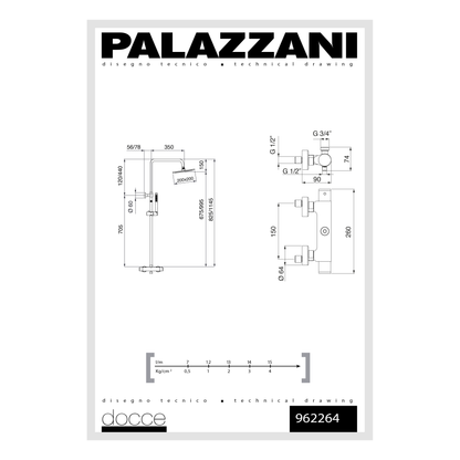 Shower column thermostatic Palazzani 962264
