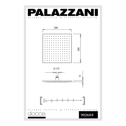 Shower kit square 300mm 9958C3