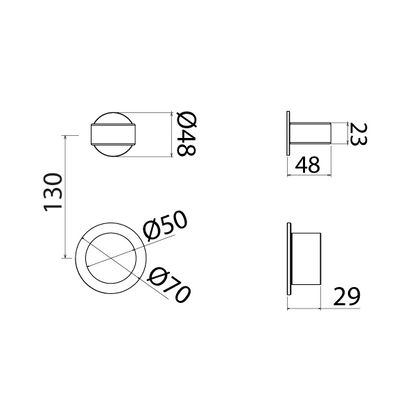 Shower trim thermostatic + 1 individual shut off IOO271