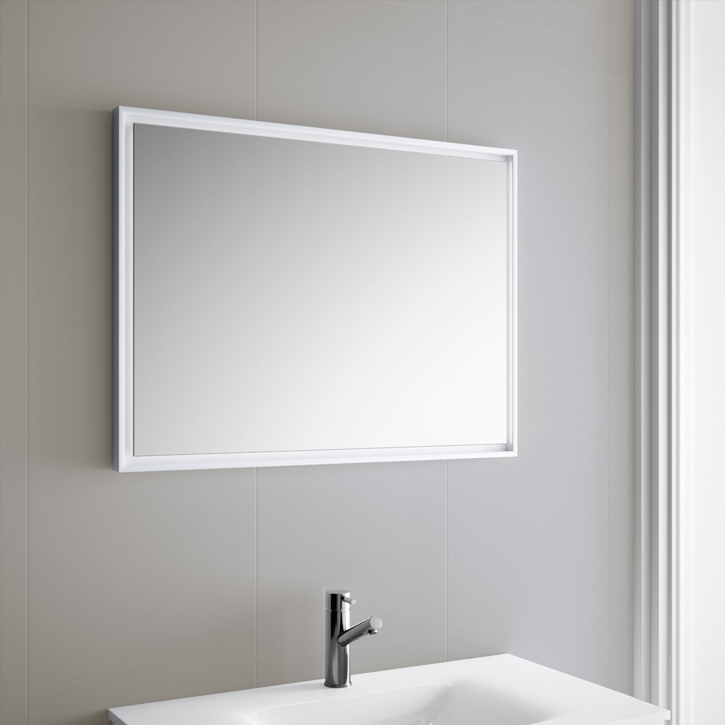Mirror ROMA matte white frame