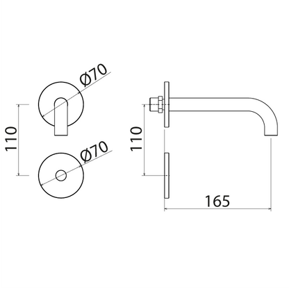 Lavabo faucet electronic wall mount stainless steel SEN013