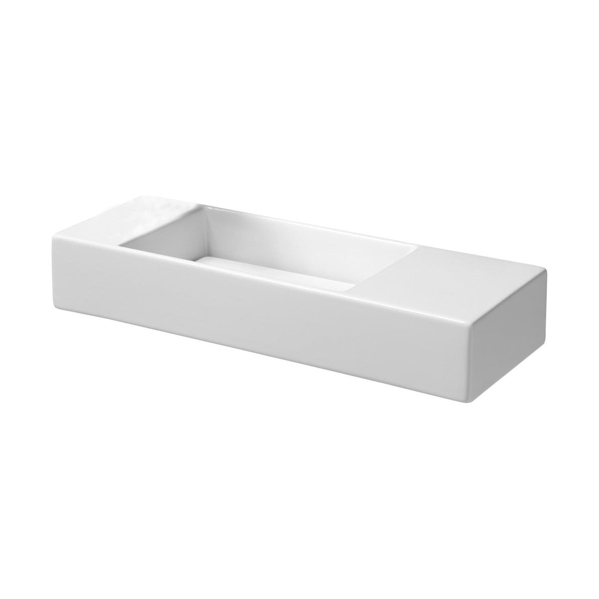 Lavabo suspendu en porcelaine AQUAFREDDA Rettangolare plus L321V3 (lavabo à gauche)