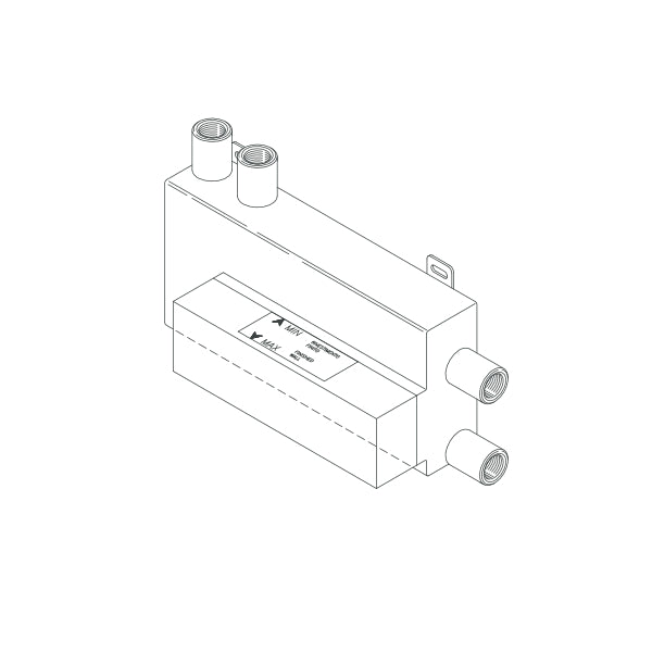 Rough-in for wall mount single lever mixer with 2 way diverter with plate BOX013