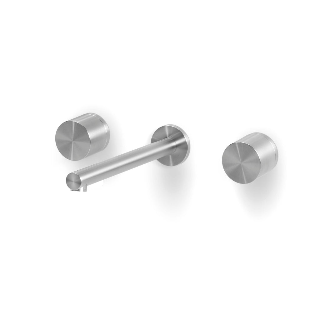 Lavabo wall mounted trim faucet 3 holes Puro Up stainless steel PUP291