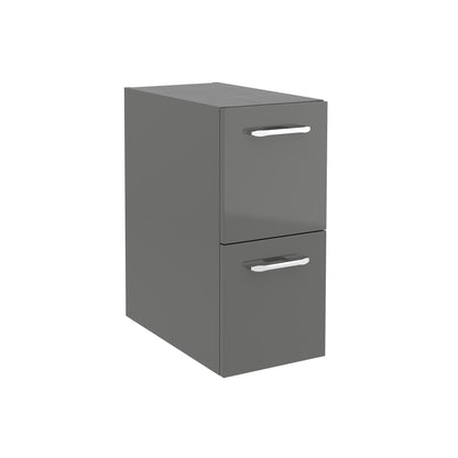 Unité de rangement murale 10 pouces (250) Gris Lustré deux tirrois