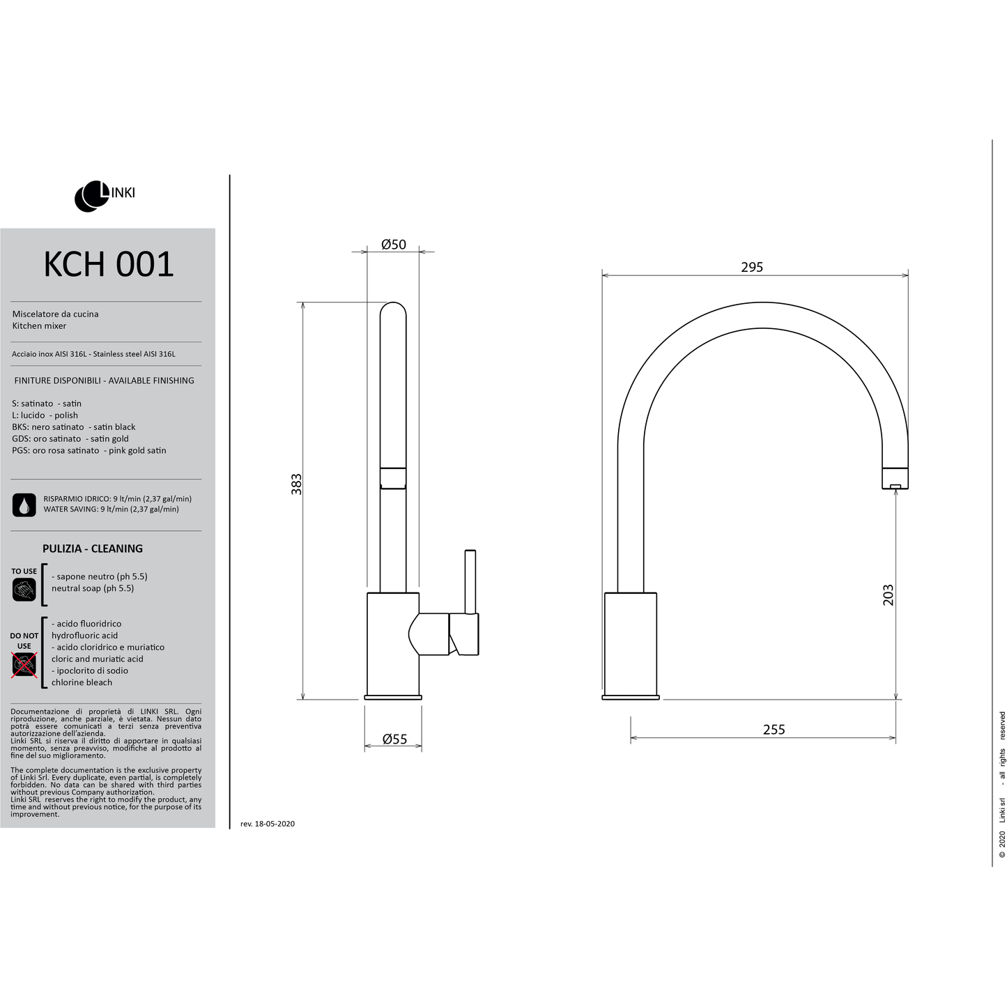 Rubinetto da cucina KCH001