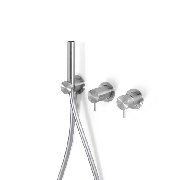 Bath and shower faucet with hand shower Loop stainless steel LOP312