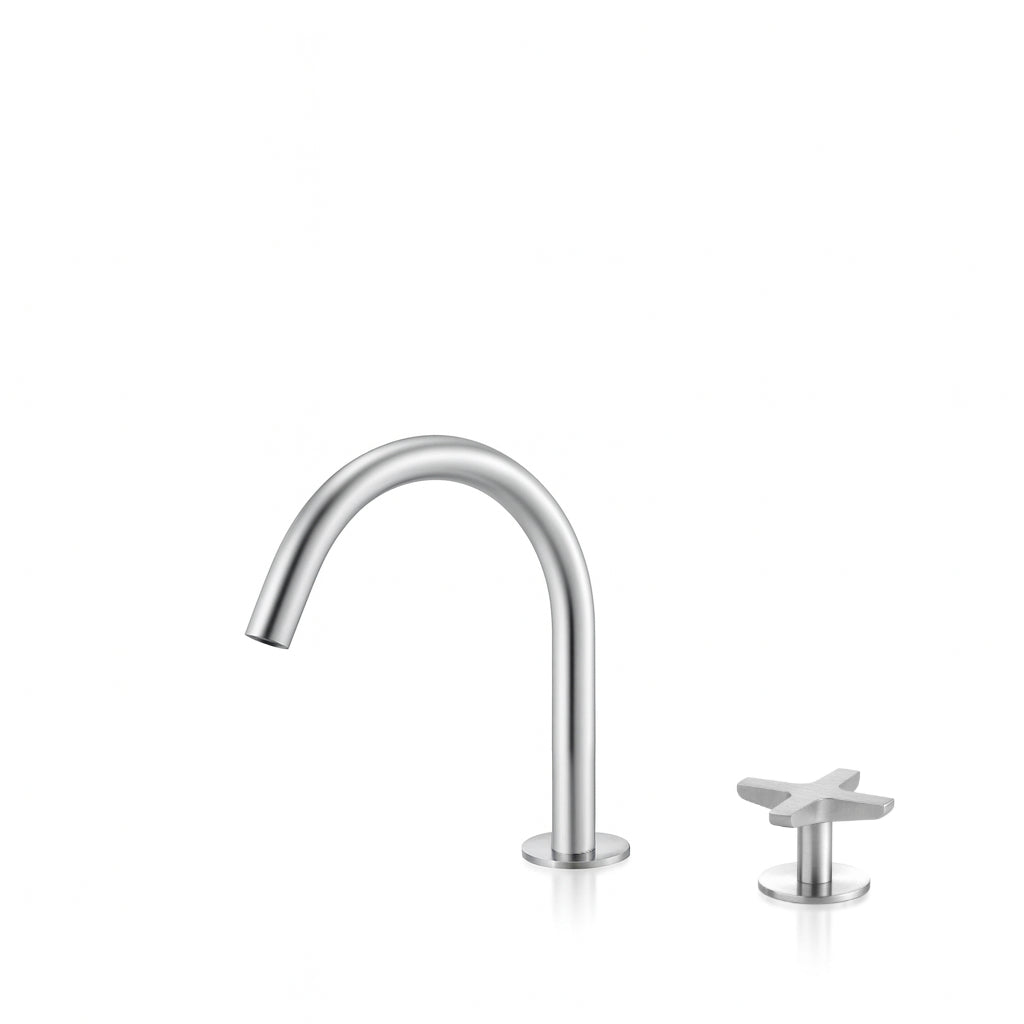 Lavabo faucet 2 holes Quattro stainless steel QTT101