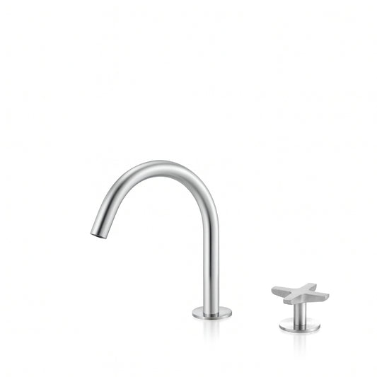 Lavabo faucet 2 holes Quattro stainless steel QTT101