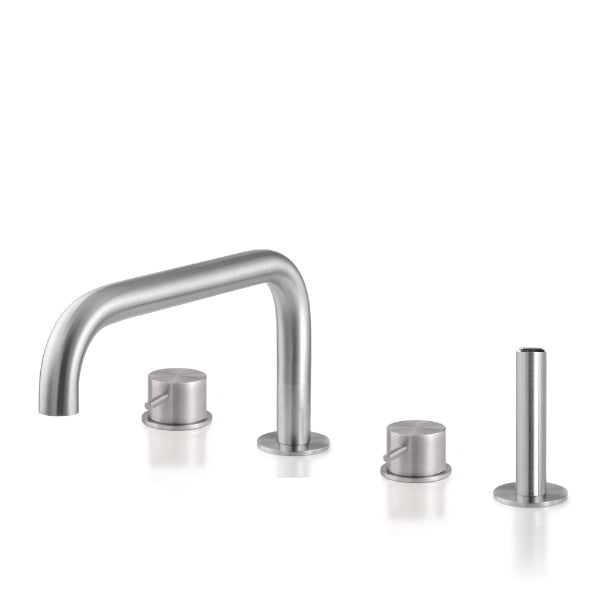 Bath faucet with hand shower and spout Loop stainless steel LOP392