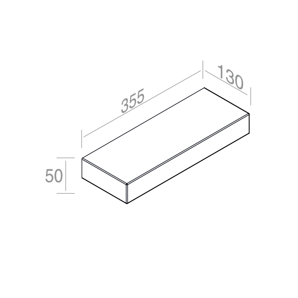 Etagère en porcelaine 'Brick' C109