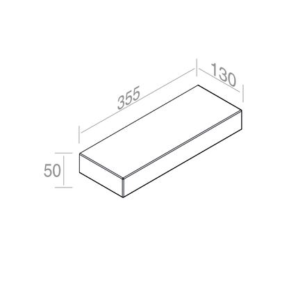 Porcelain shelf 'Brick' C109