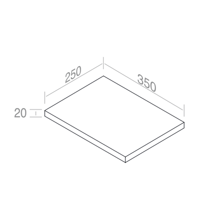 Ripiano in ceramica M510 e M511 per strutture in metallo P35