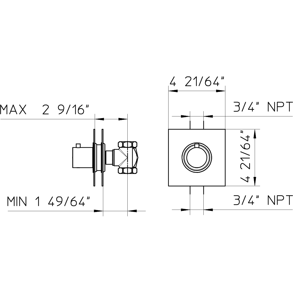 Shower trim valve Digit 962569